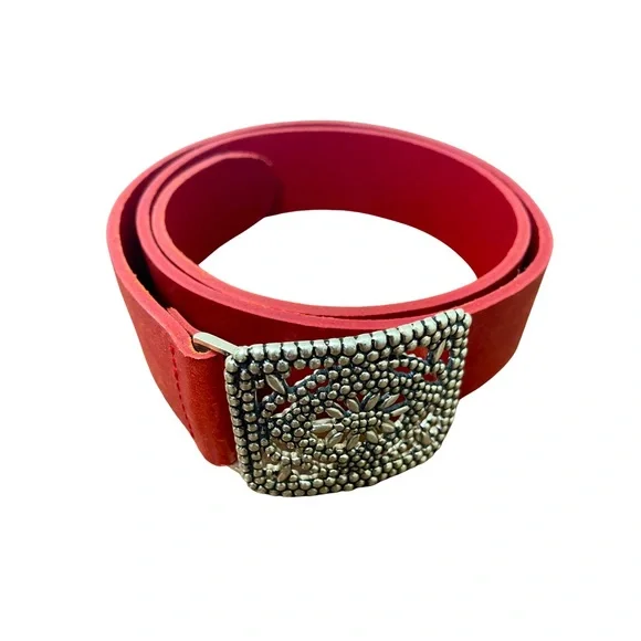 Fossil | Accessories | Fossil Genuine Leather Red Silver  display picture 1